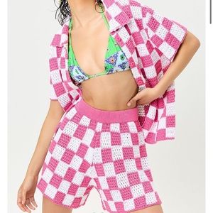 Pink Knit Matching Set